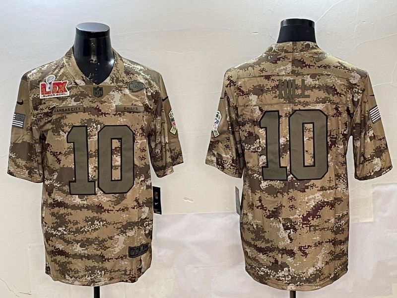 Men Kansas City Chiefs #10 Hill Camo Nike 2025 Salute to Service Limited NFL Jersey style 1->kansas city chiefs->NFL Jersey